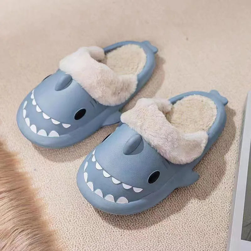 Pantoufles requin en coton