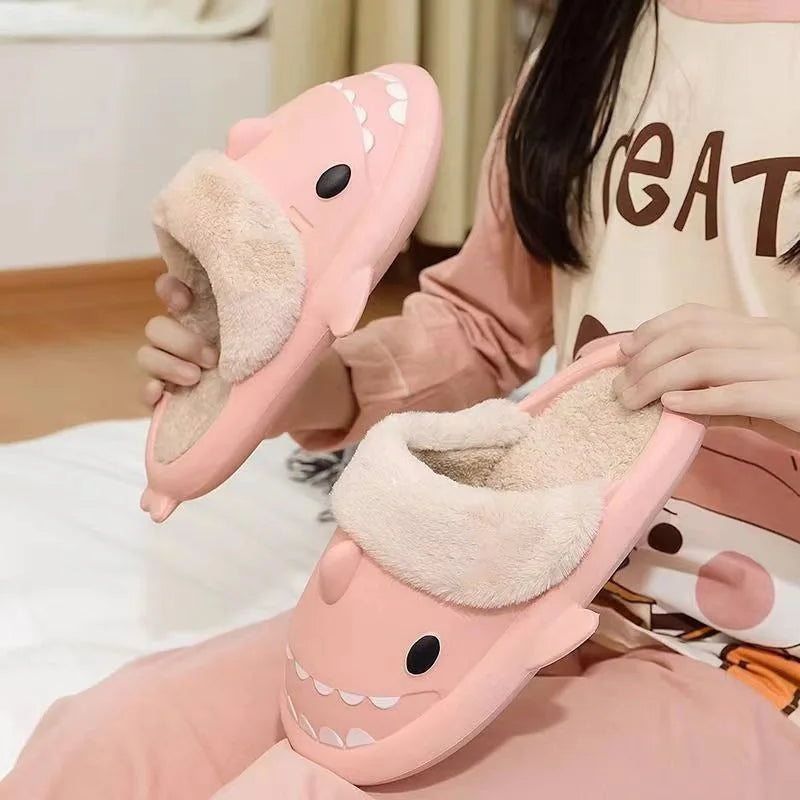Pantoufles requin en coton