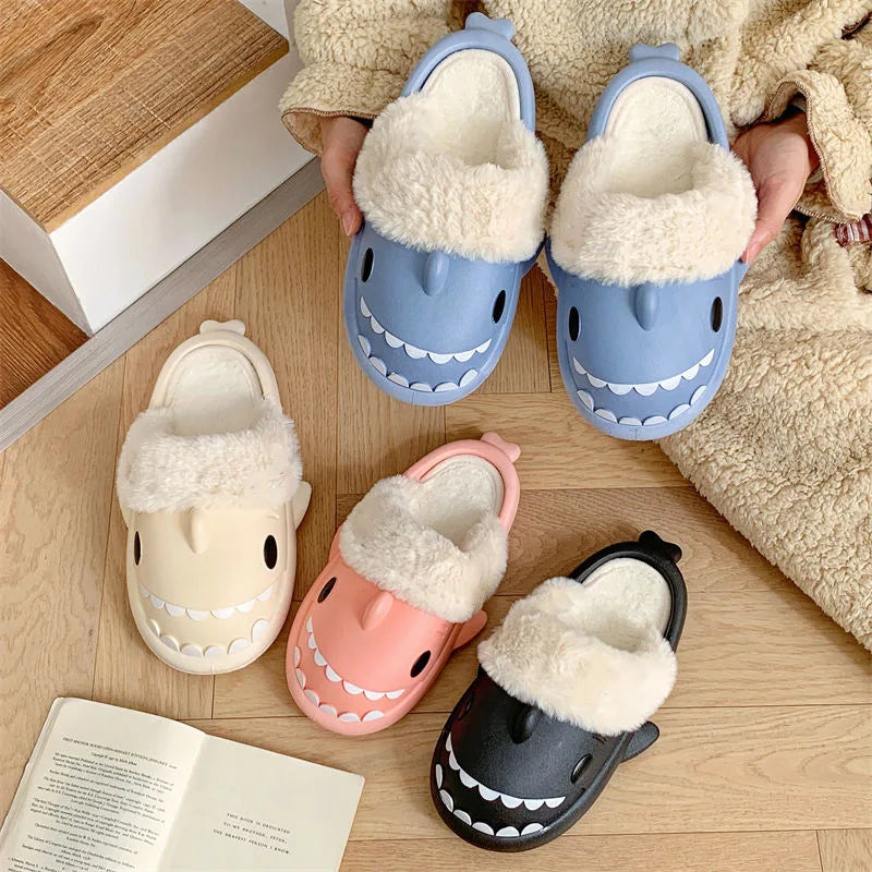 Pantoufles requin en coton