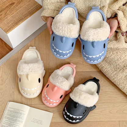 Pantoufles requin en coton